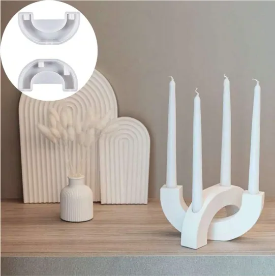 Arch Shaped Candle Holder Silicone Mold for Jesmonite Art Resinarthub Necklaces Arch Shaped Candle Holder Silicone Mold for Jesmonite Art Resinarthub Necklaces