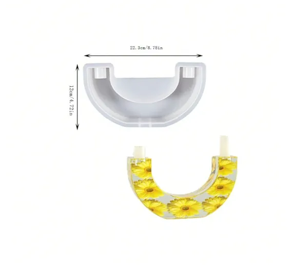 Arch Shaped Candle Holder Silicone Mold for Jesmonite Art Resinarthub Necklaces