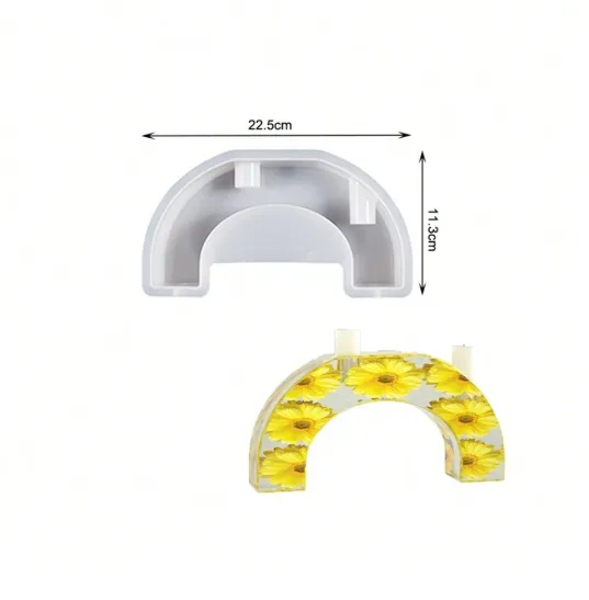 Arch Shaped Candle Holder Silicone Mold for Jesmonite Art Resinarthub Necklaces