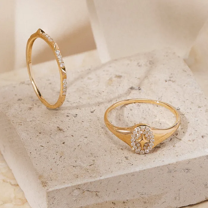 AURELIE GI GALACTICA Diamond Polaris Ring Rings