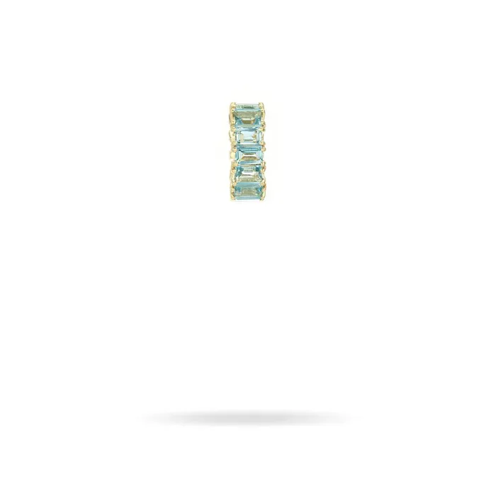 Blue Topaz Baguette Big Bead Adina Reyter Rings