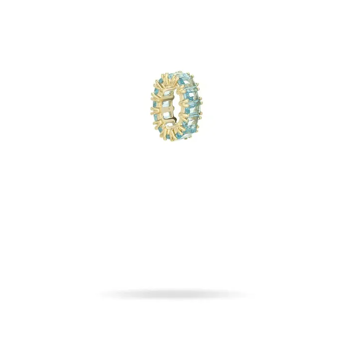 Blue Topaz Baguette Big Bead Adina Reyter Rings