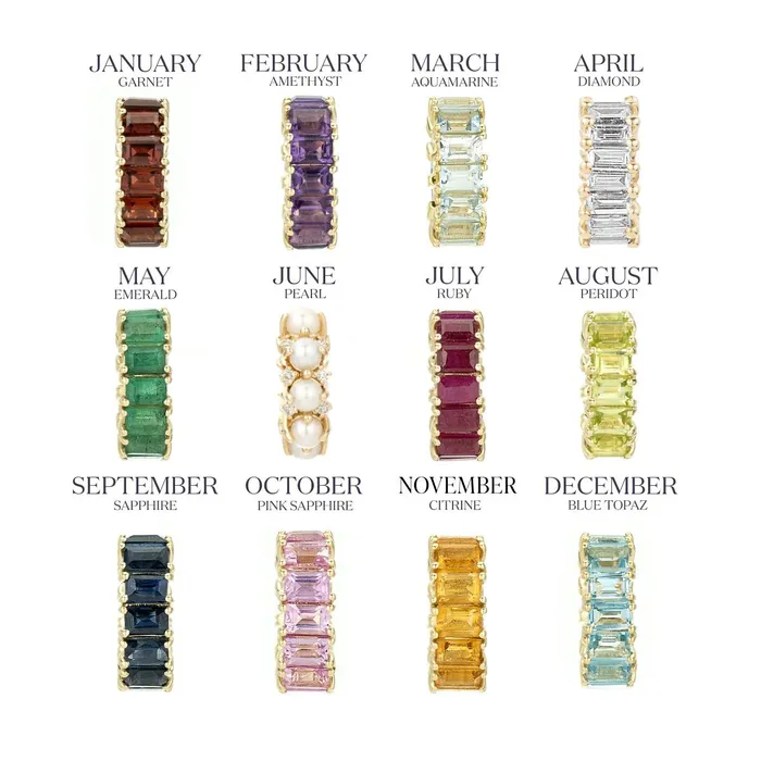 Blue Topaz Baguette Big Bead Adina Reyter Rings