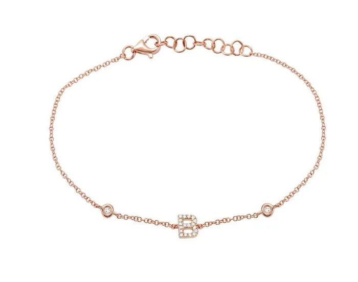 Bracelets Initial Pave Bezel Bracelet Alev