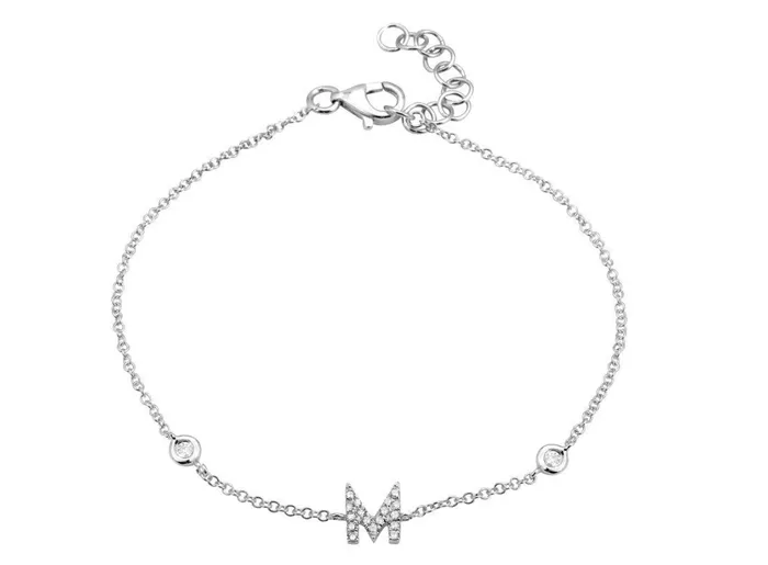 Bracelets Initial Pave Bezel Bracelet Alev