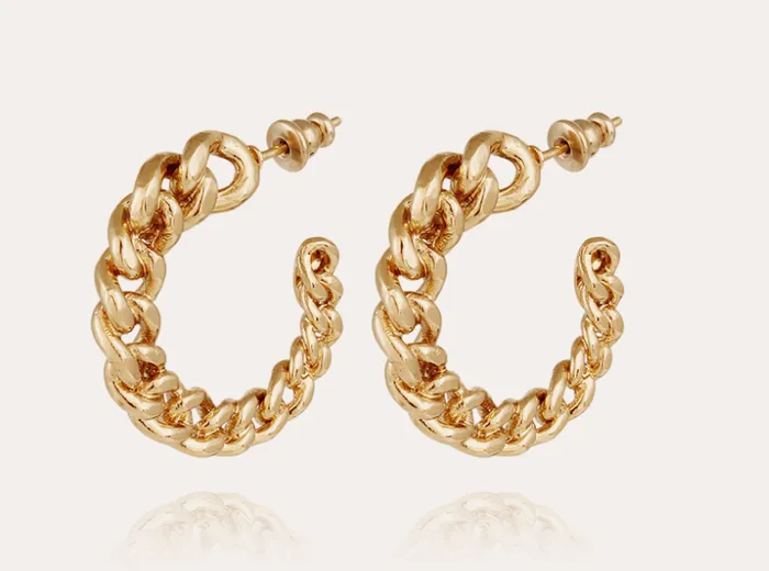Bronxy hoop earrings gold Gas Bijoux Earrings