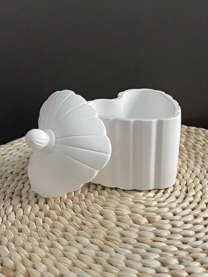 Earrings Love Shaped Storage Jar Silicone Mold Resin Art Hub