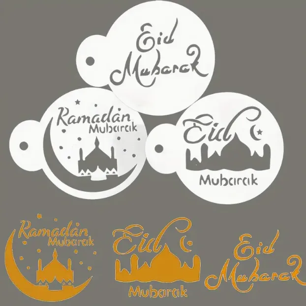 Eid Mubarak Stencil Set for Resin Art RESIN ART HUB Earrings