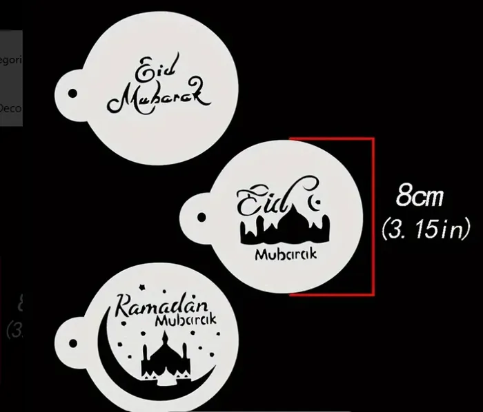 Eid Mubarak Stencil Set for Resin Art RESIN ART HUB Earrings Eid Mubarak Stencil Set for Resin Art RESIN ART HUB Earrings