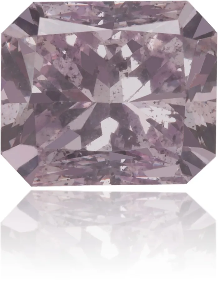 Langerman Diamonds Earrings Natural Purple Diamond Rectangle 059 ct Polished