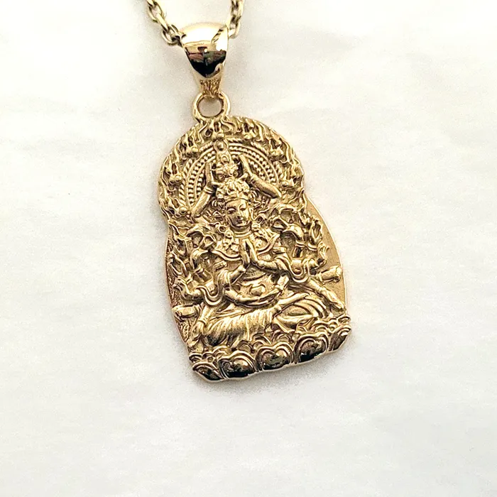 Necklaces carre dor 14k 18k gold mens buddha pendant necklace 2 Large