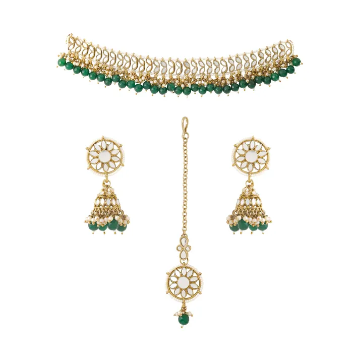 Necklaces Yellow Chimes Yellow Chimes Jewellery Set for Women and Girls Beads Necklace Set for Women Gold Tone Green Beads Beaded Choker Necklace Set Birthday Gift for girls and women Anniversary Gift for Wife Necklaces Yellow Chimes Yellow Chimes Jewellery Set for Women and Girls Beads Necklace Set for Women Gold Tone Green Beads Beaded Choker Necklace Set Birthday Gift for girls and women Anniversary Gift for Wife