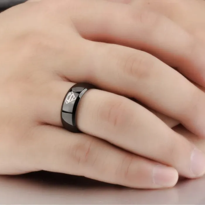 Necklaces Yellow Chimes Yellow Chimes Rings for Women and Girls Black Ring for Women Superman Band Women Ring Stainless Steel Rings for Girls Birthday Gift for Women and Girls Anniversary Gift for Wife