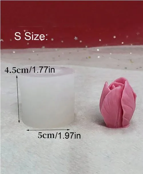Resin Art Hub Earrings Flower Tulip Silicone Candle Mold