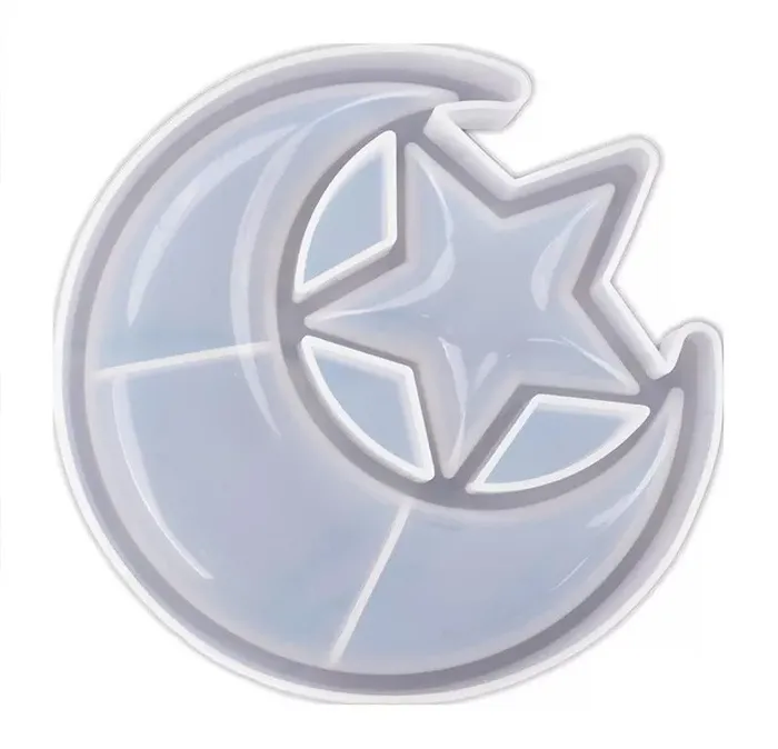 Resinarthub Star Moon Plate Dish Jewelry Storage Mould Earrings