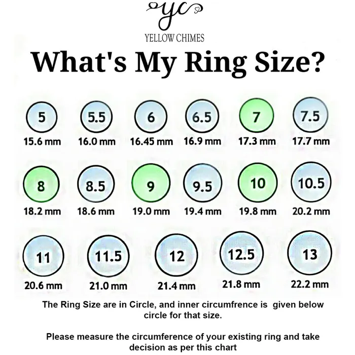 Rings Yellow Chimes Rings for Women White Crystal Ring Platinum Plated Crystal Ring for Women and GirlsSize US 6 Yellow Chimes