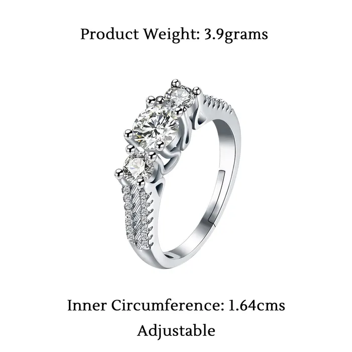 Rings Yellow Chimes Rings for Women White Crystal Ring Platinum Plated Crystal Ring for Women and GirlsSize US 6 Yellow Chimes