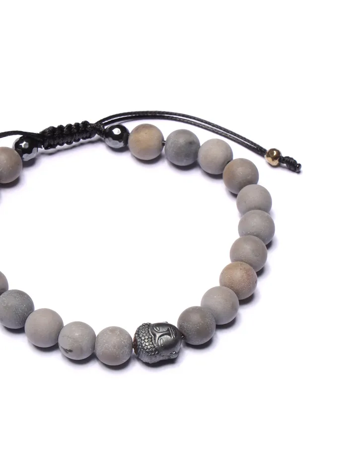 WE ARE ALL SMITH Mens Jewelry Clothing Bracelets Matte Eagle Eye Japer and Buddha Bead Bracelet