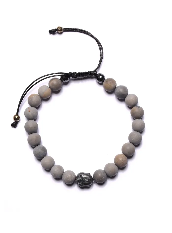 WE ARE ALL SMITH Mens Jewelry Clothing Bracelets Matte Eagle Eye Japer and Buddha Bead Bracelet