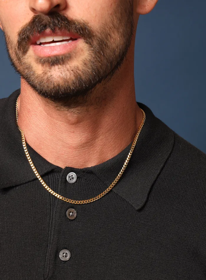 WE ARE ALL SMITH Mens Jewelry Clothing Necklaces 35 mm Gold Cuban Chain Necklace