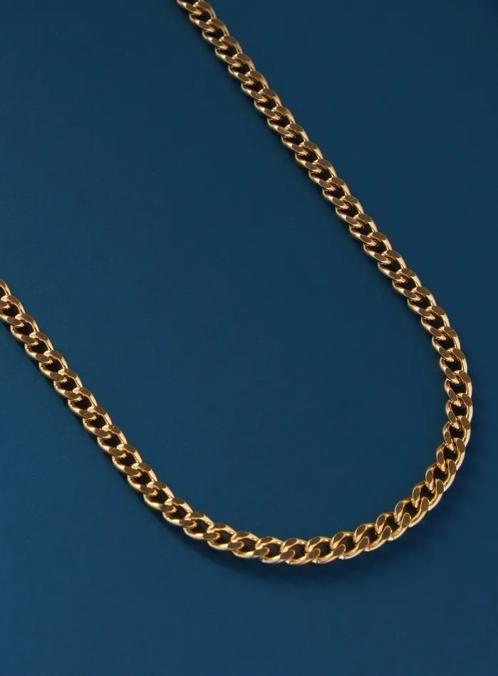 WE ARE ALL SMITH Mens Jewelry Clothing Necklaces 35 mm Gold Cuban Chain Necklace