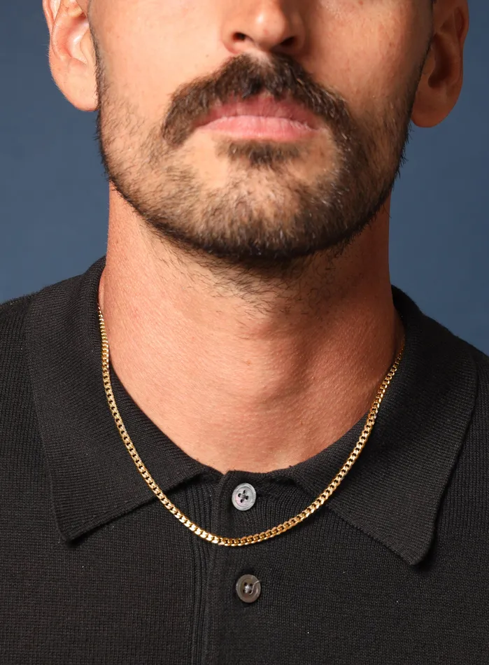 WE ARE ALL SMITH Mens Jewelry Clothing Necklaces 35 mm Gold Cuban Chain Necklace