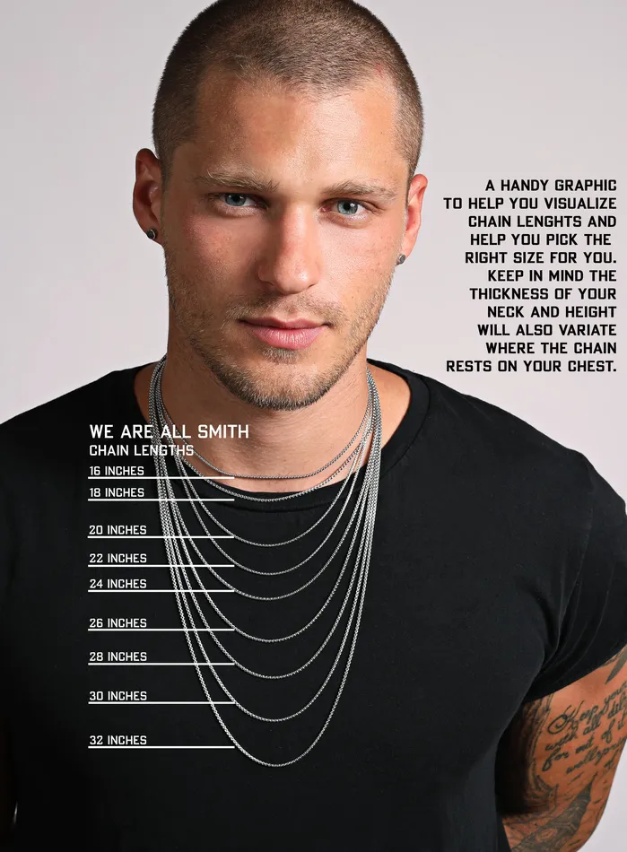 WE ARE ALL SMITH Necklaces Waterproof Silver 55mm Thick Oval Cable Chain Necklace