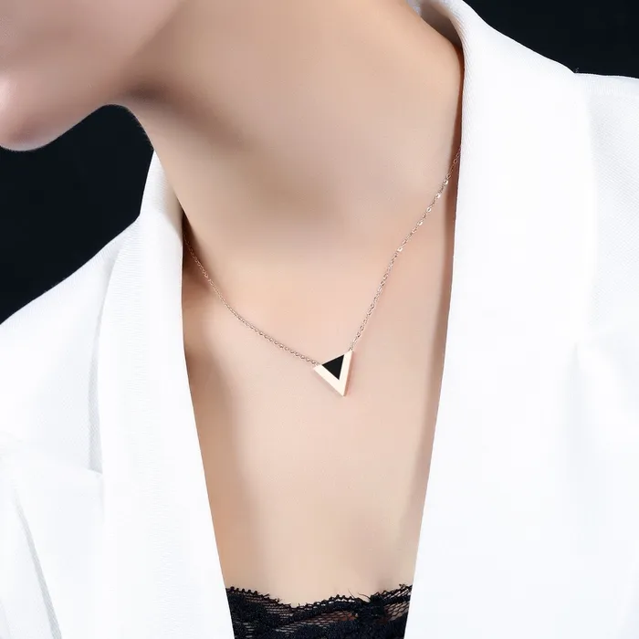 Yellow Chimes Bracelets Yellow Chimes Western Style The V Sign Rose Gold Stainless Steel Never Fading Pendant for Women Girls