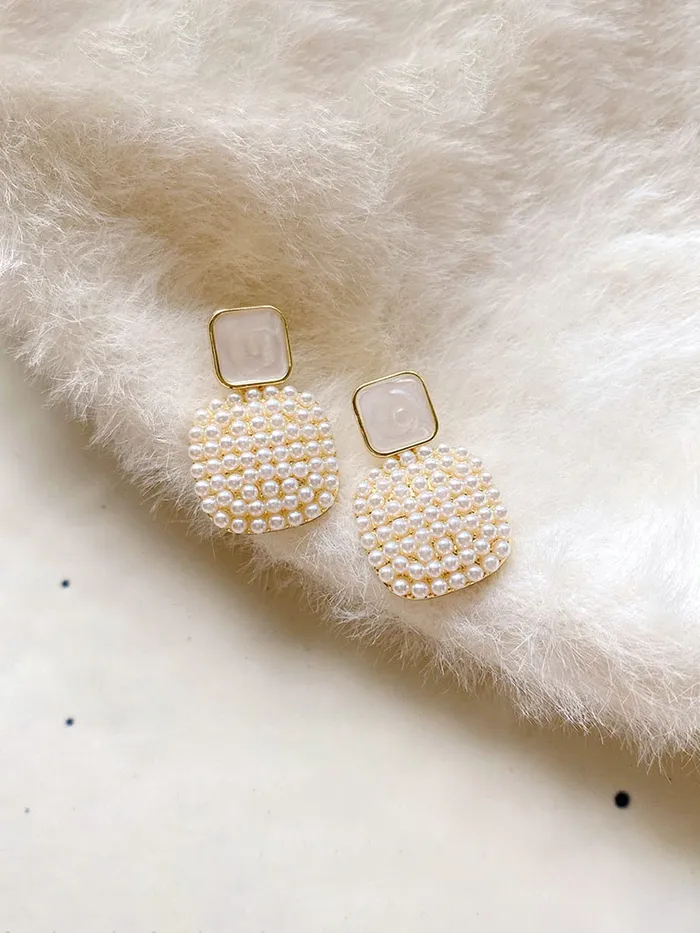 Yellow Chimes Earrings For Women Gold Tone Layered Round Shaped Crystal Stud Drop Earrings For Women and Girls Yellow Chimes Earrings