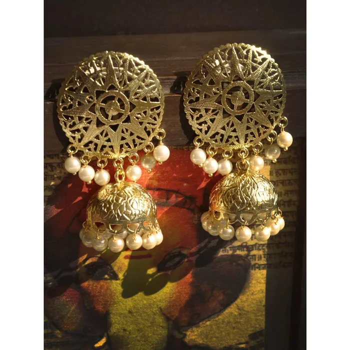 Yellow Chimes Necklaces Yellow Chimes Latest Stylish Contemporary Pearl Jhumka Earrings for Women and Girls