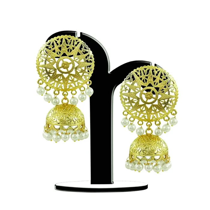 Yellow Chimes Necklaces Yellow Chimes Latest Stylish Contemporary Pearl Jhumka Earrings for Women and Girls