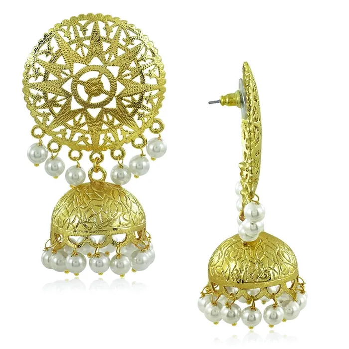 Yellow Chimes Necklaces Yellow Chimes Latest Stylish Contemporary Pearl Jhumka Earrings for Women and Girls
