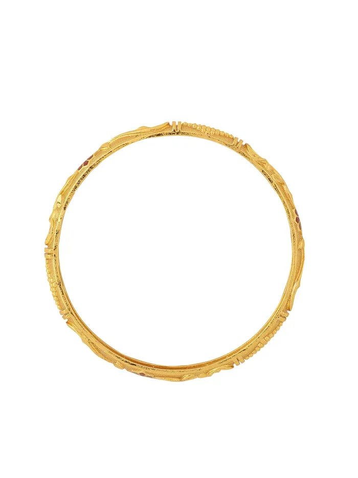 Yellow Chimes Yellow Chimes Bangles for Women Gold Toned Floral Designed Meenakari Touch Traditional Bangles for Women and Girls Earrings