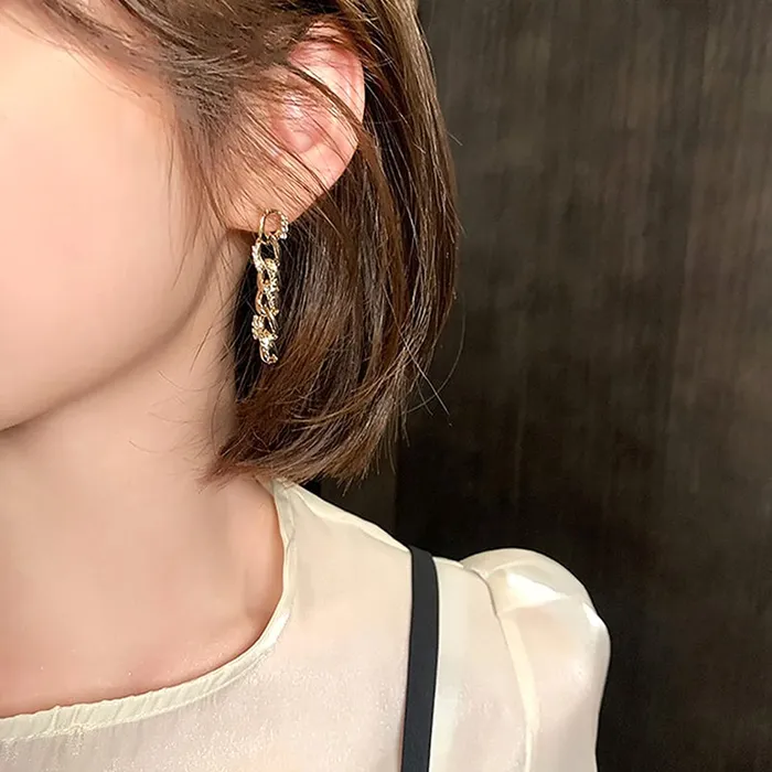 Yellow Chimes Yellow Chimes Elegant Latest Fashion Silver Plated White Floral Crystal designer Alloy Base Metal Drop Earrings Design 6 Necklaces