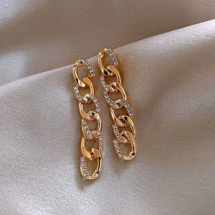 Yellow Chimes Yellow Chimes Elegant Latest Fashion Silver Plated White Floral Crystal designer Alloy Base Metal Drop Earrings Design 6 Necklaces