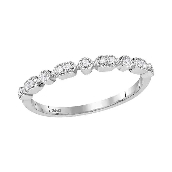 10kt White Gold Womens Round Diamond Stackable Band Ring 18 Cttw mayamila Rings 10kt White Gold Womens Round Diamond Stackable Band Ring 18 Cttw mayamila Rings