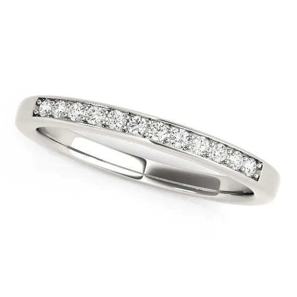14k White Gold Diamond Wedding Band 18 cttw MayaMila Rings