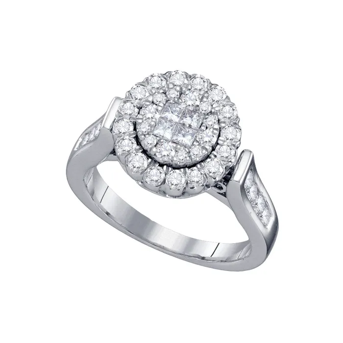 14kt White Gold Womens Princess Round Diamond Soleil Bridal Wedding Engagement Ring 100 Cttw mayamila Rings
