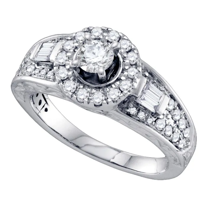 14kt White Gold Womens Round Diamond Solitaire Bridal Wedding Engagement Ring 100 Cttw mayamila Rings