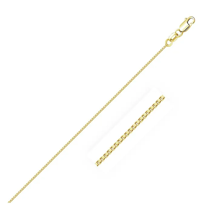 18k Yellow Gold Box Chain 06mm MayaMila PreStyled Sets