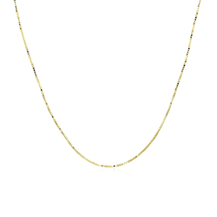18k Yellow Gold Box Chain 06mm MayaMila PreStyled Sets