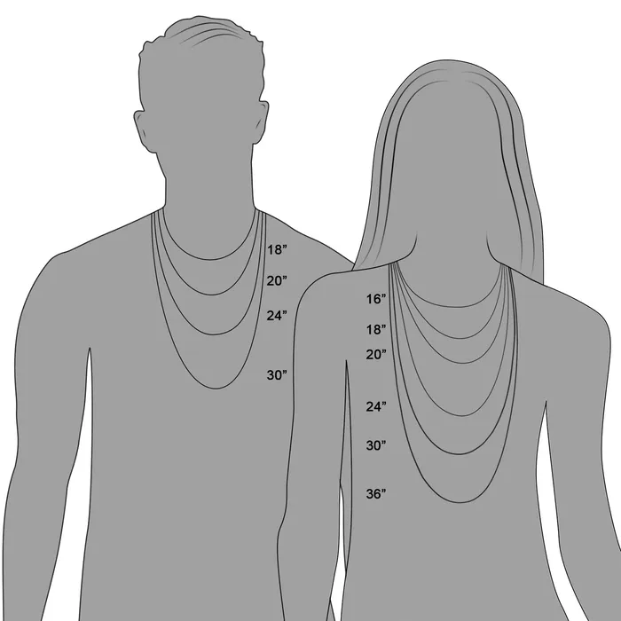 35mm 14k White Gold Pendant Chain with Textured Links MayaMila Necklaces