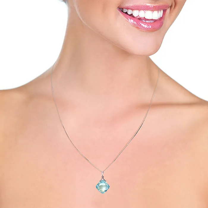 875 Carat 14K Solid White Gold Competence Blue Topaz Necklace MayaMila Necklaces 875 Carat 14K Solid White Gold Competence Blue Topaz Necklace MayaMila Necklaces