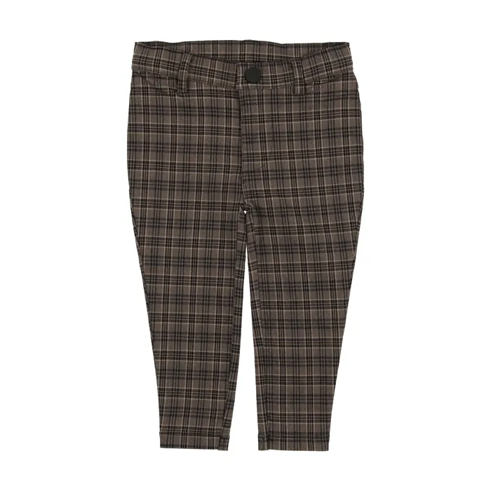 Analogie Earrings Analogie Pants NavyBrown Plaid
