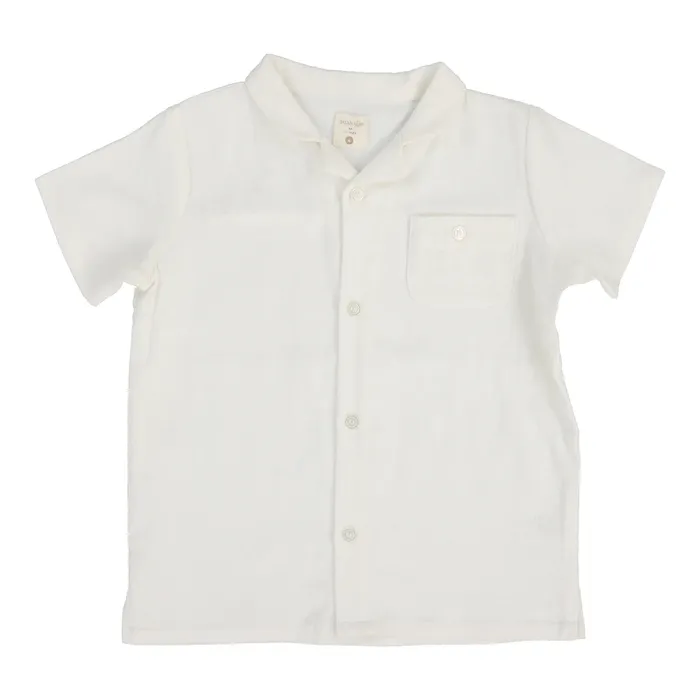 Analogie Rings Analogie Linen Shirt White