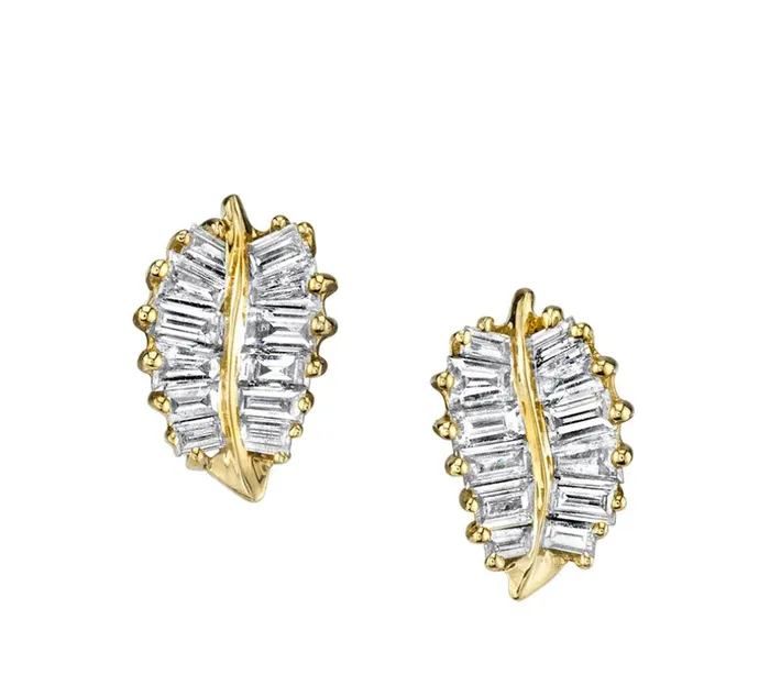 Anita Ko Earrings Small Palm Leaf Studs