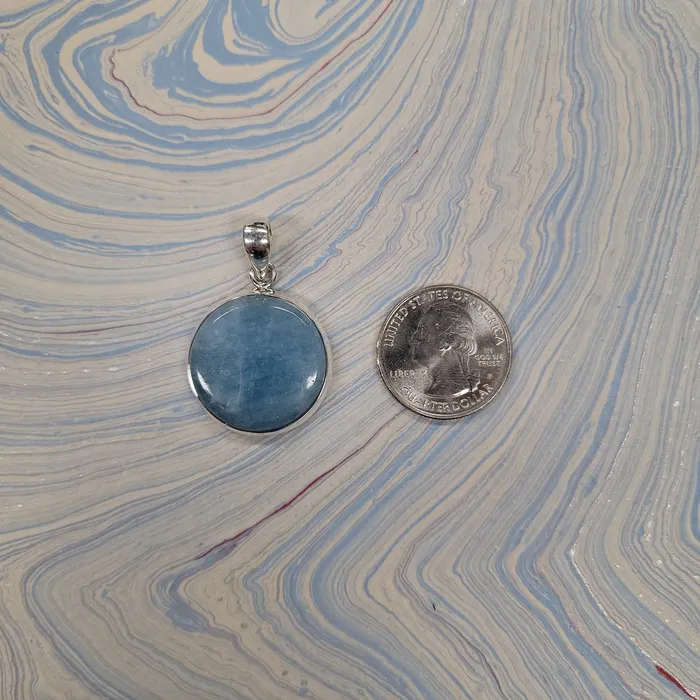 Aquamarine Round Pendant Jensen Rocks Necklaces