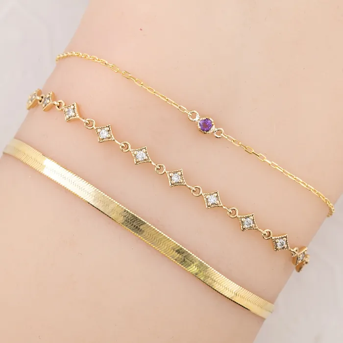 Bracelets Envero Jewelry Dahlia Birthstone Bracelet