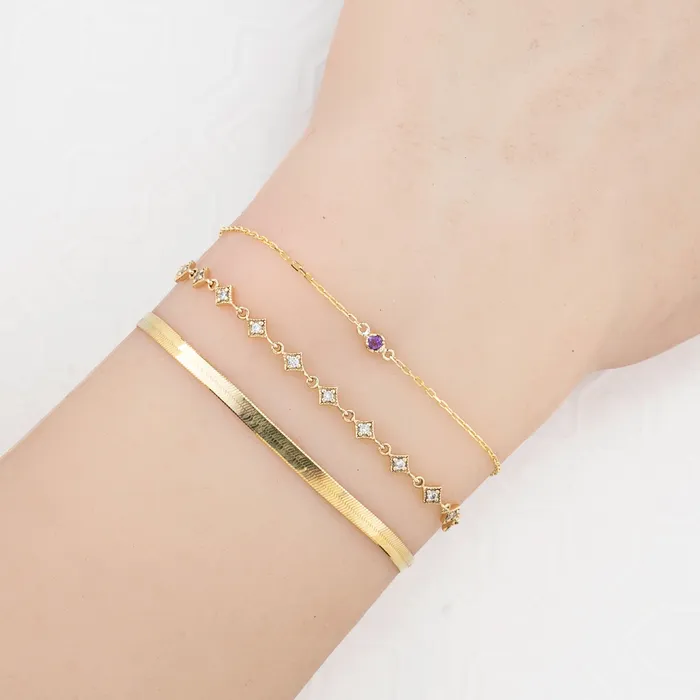 Bracelets Envero Jewelry Dahlia Birthstone Bracelet