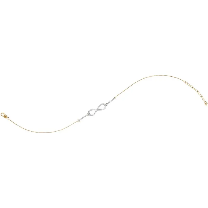 Bracelets mayamila 10kt Yellow Gold Womens Round Diamond Infinity Chain Bracelet 15 Cttw Bracelets mayamila 10kt Yellow Gold Womens Round Diamond Infinity Chain Bracelet 15 Cttw